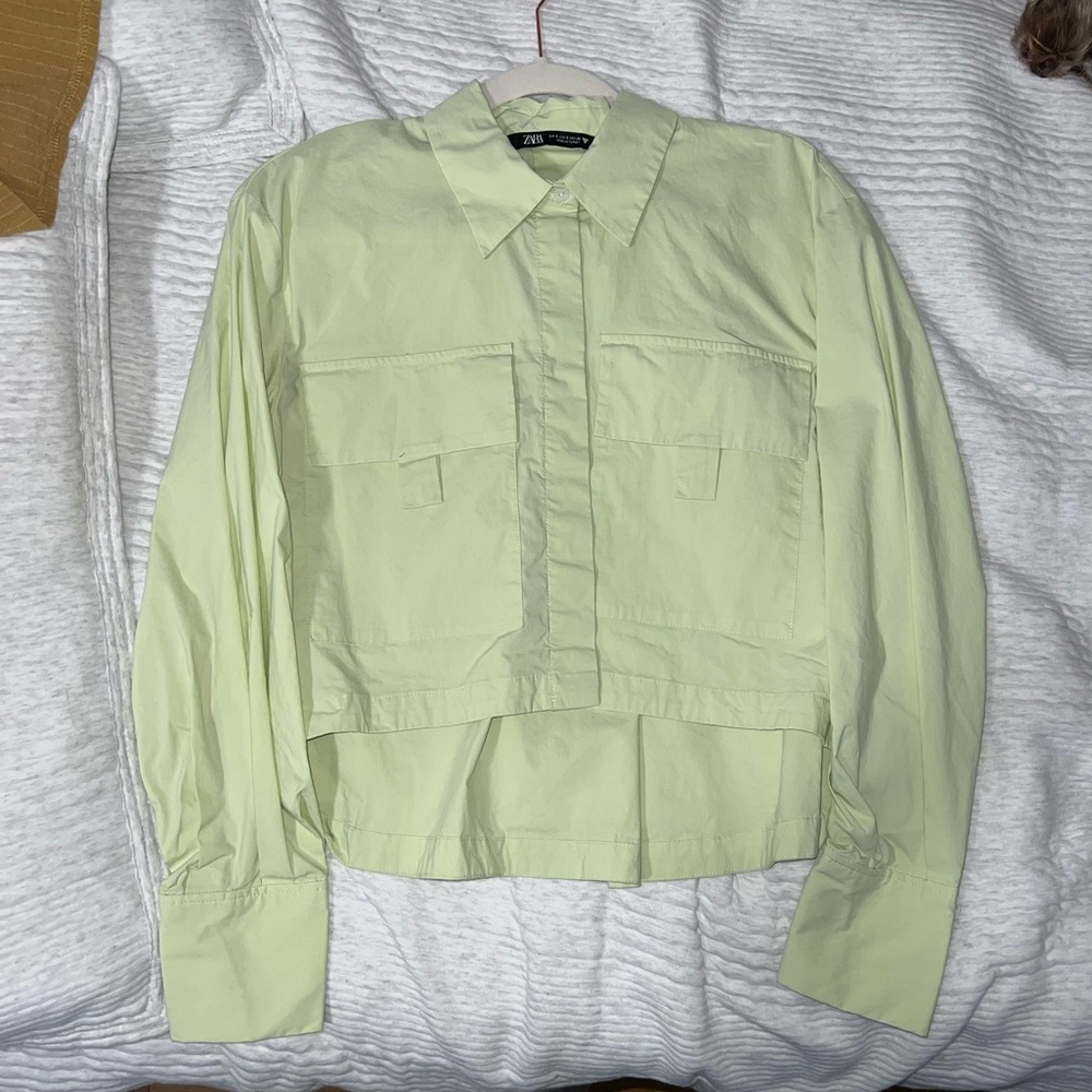 Zara Green Long Sleeve Cropped